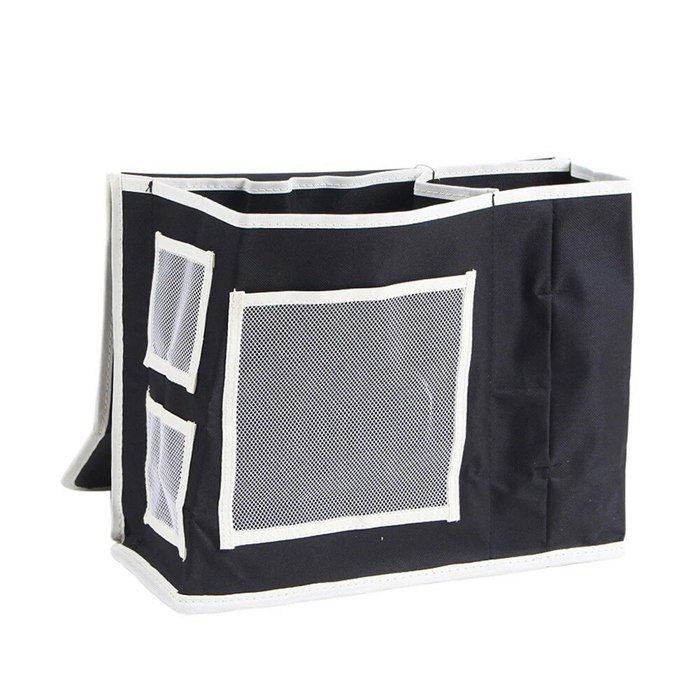 Sac De Rangement Mural Suspendu - Noir, 59x33 Cm - Tissu Imperméable - Poches Multiples - Pour Salle De Bain, Cuisine, Chambre