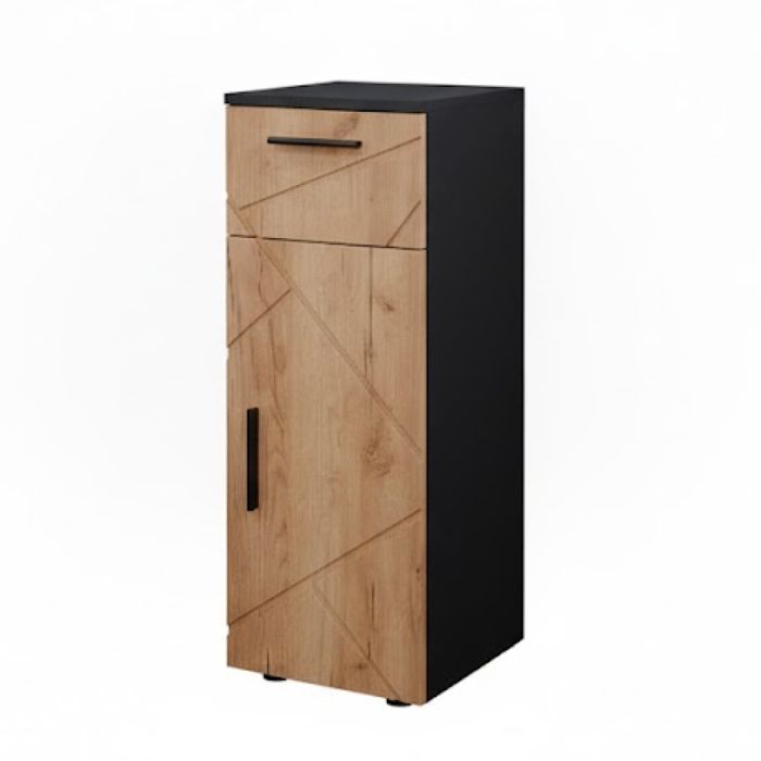 Meuble salle de bain Irma 30x81cm Chêne de force doré/Anthracite Vicco 39458