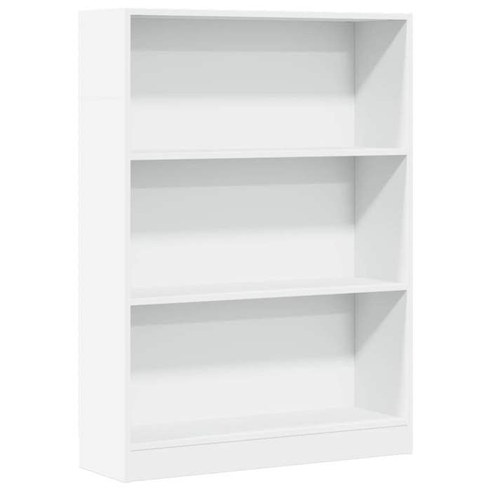 Bibliothèque - mango - Meuble de rangement - Blanc - 80x24x109 cm - bois dingénierie M1220