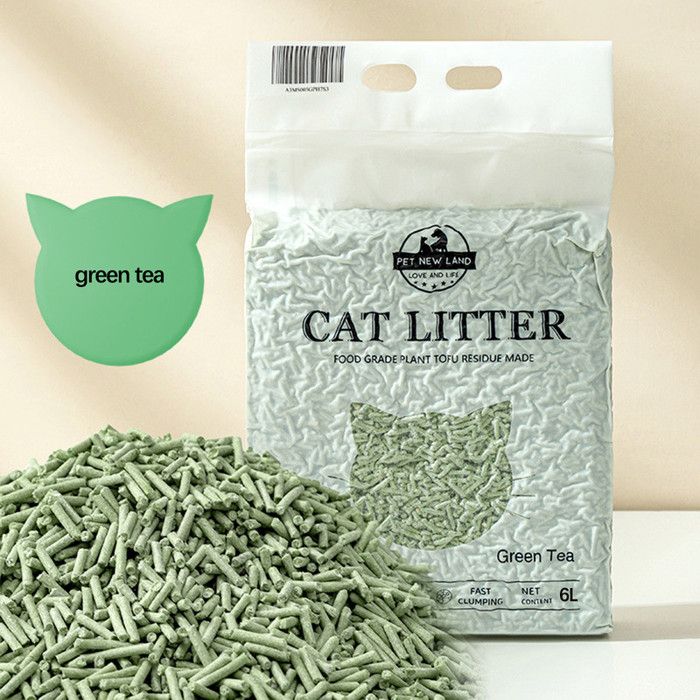 Comparer les prix de Litière pour chat - DDCAQIOUA - Végétale - 6L - Sans poussière - Agglomérante