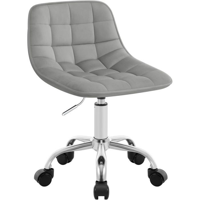 Chaise de bureau en velours gris clair - WOLTU - Chaise Pivotante pour enfant - Réglable en hauteur - À roulettes Chaise de bureau en velours gris clair - WOLTU - Chaise Pivotante pour enfant - Réglable en hauteur - À roulettes
