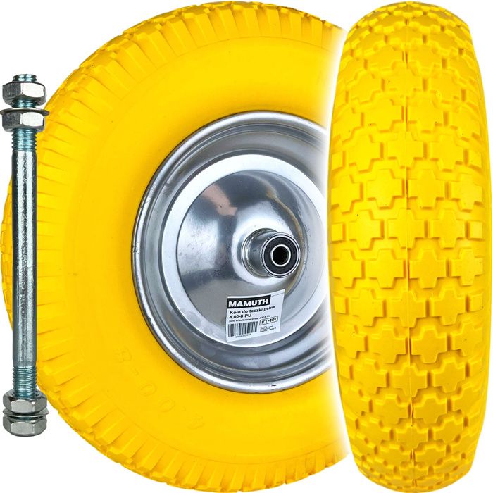 Roue De Brouette 8 X 1,75 Pouces En Caoutchouc Plein – Anti-crevaison, Silencieuse, Charge 60 Kg