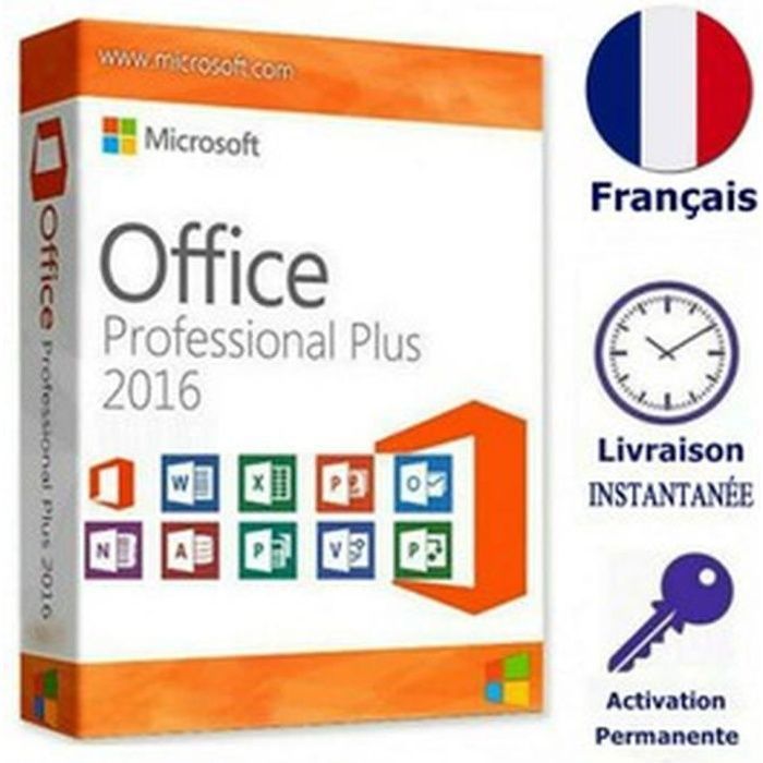 Microsoft  Office  2016  Pro Plus  Clé licence dactivation  2 PC
