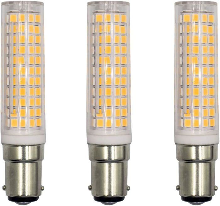 BA15D Ampoule LED Energy Saver Culot 15W Pour Réfrigérateur/Machine à Coudre/Lampe de Table CA230V Lot de 3 (blanc chaud 3000K)
