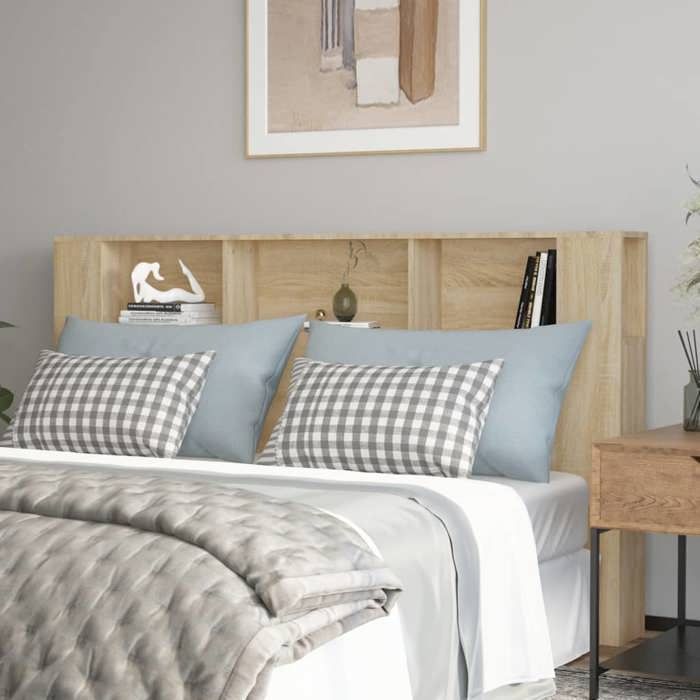 Tete De Lit Avec Rangement Tête De Lit Bois 180 cm 180x185x1045 cm Tête de Lit à Bibliothèque Orange