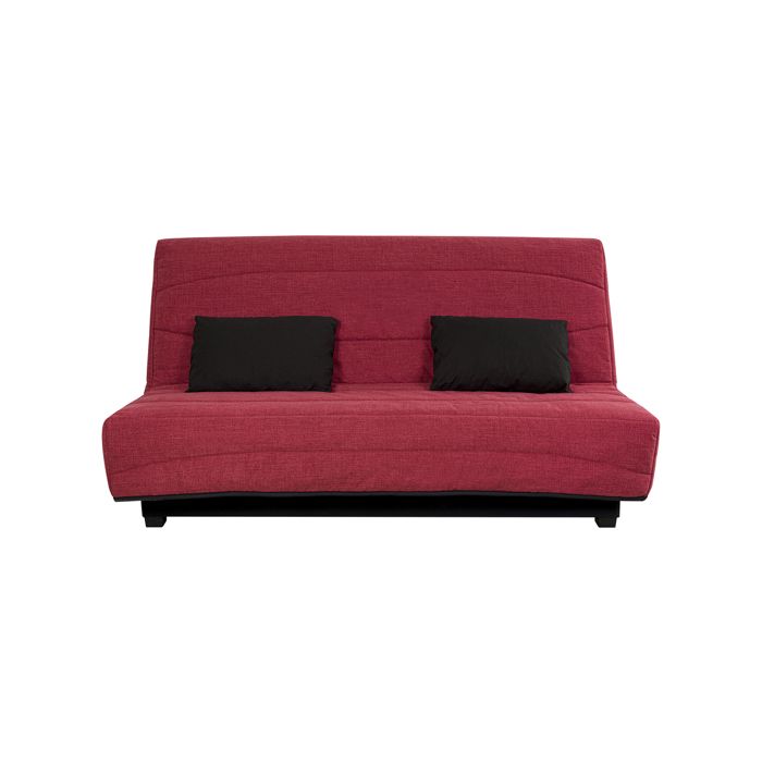 RELAXIMA - Banquette convertible Clic Clac SCOTY couchage 130 x 190 rangement intégré cape framboise
