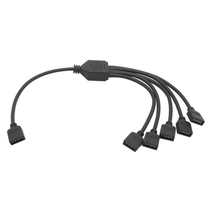 Câble Adaptateur RGB Pour Carte Mère - Conversion 5V 3 Broches / 12V 4 Broches, Longueur 30cm