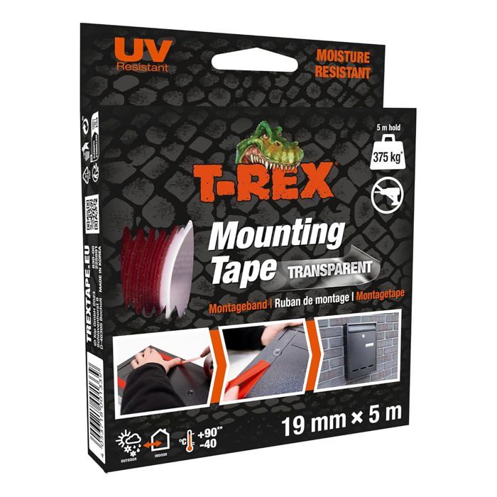 Mounting Tape - Ruban Adhésif Double Face Extra Fort Pour Les Travaux De Montage À LIntérieur & À LExtérieur - JusquÀ 375