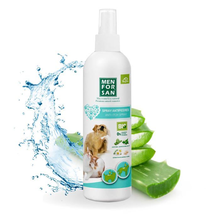 Spray anti-démangeaisons naturel - Menforsan - 250 ml - Soulagement immédiat - Ingrédients naturels - Aloe vera