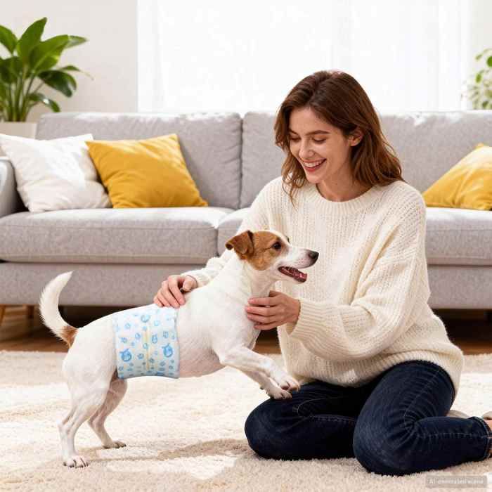 （ON SALE)Couche jetable pour chien - Protection Hygiénique Jetable pour Chien Mâle 30 pcs Blanc S @FR6782835
