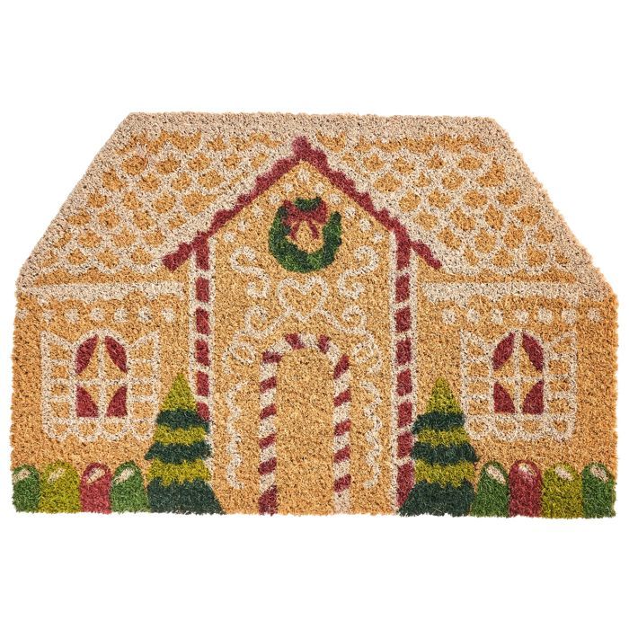 Paillasson SELATNA 40 x 60 cm Motif de Noël Fibre de coco