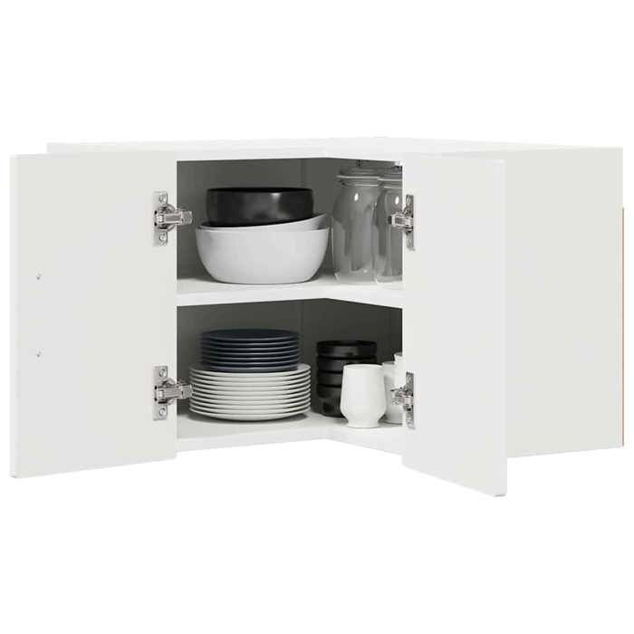 1pc Blanc Armoire base/Caisson de cuisine - SWEETY Armoire de cuisine avec étagère Blanc brillant 57x57x40cm CL11377871642