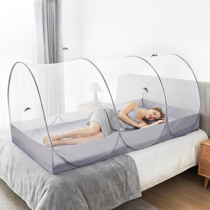 Moustiquaire Pop Up 190 x 90 x 90 cm Grande tente de lit pliable pour voyagecampingplein air Avec design portable