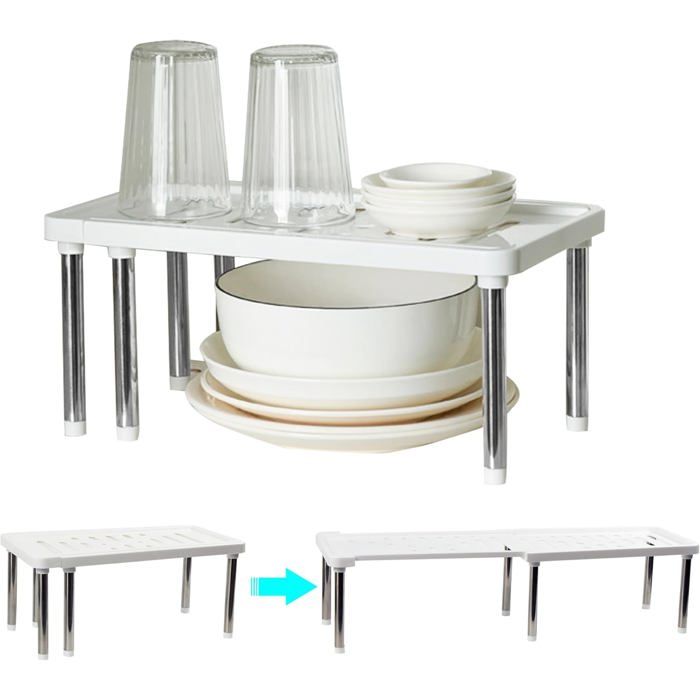 Organisateurs Étagère Cuisine Armoires Placard-Extensible Porte Épices En Plastiques Pour Rangement Comptoirs Vaisselle Gard[AT196]