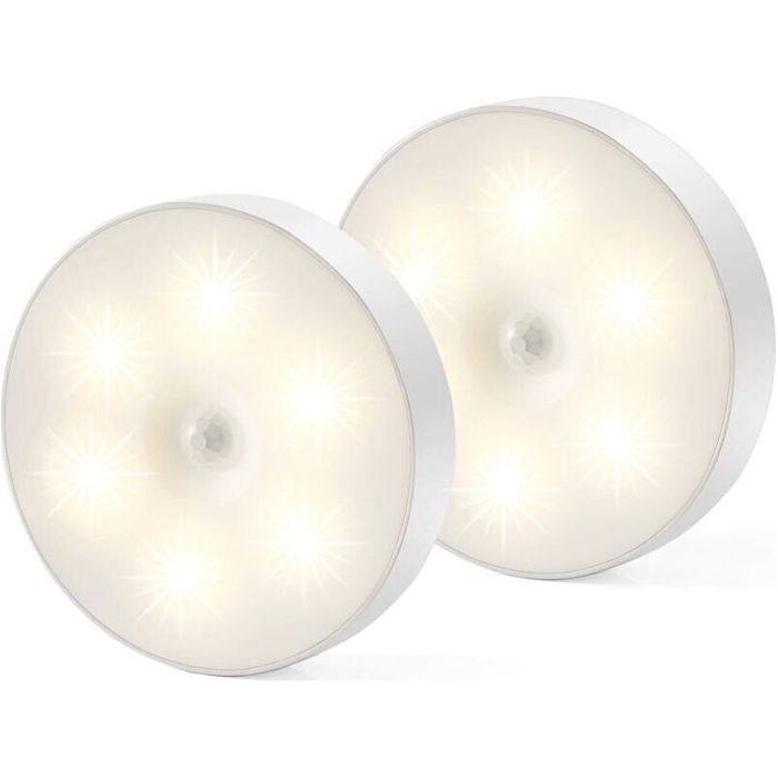 Veilleuse Led Magntique lampe detecteur de mouvement interieur avec tampons adhsifs gratuits Coller nimporte o Capteur sans