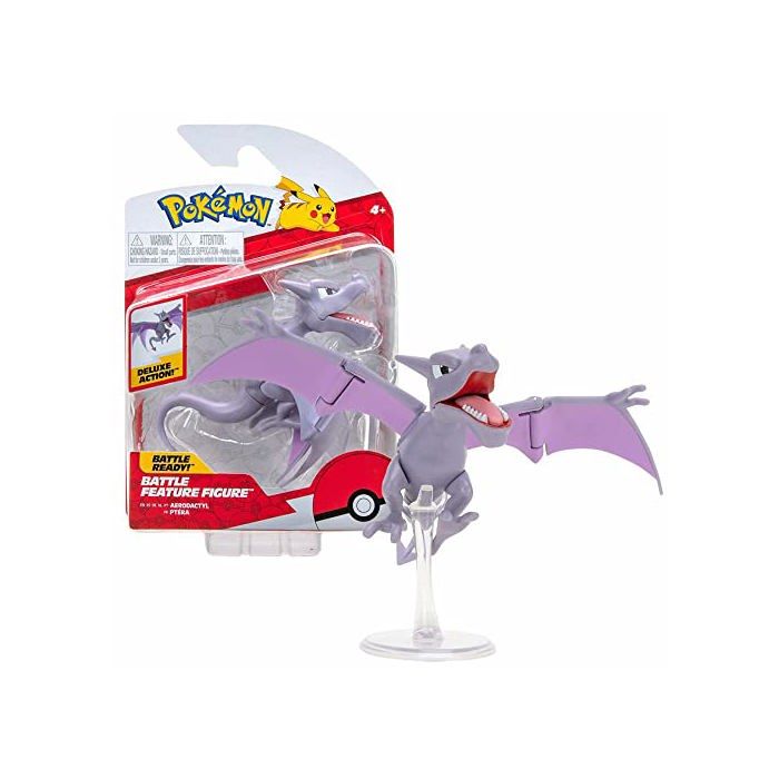 Figurine de jeu - POKÉMON - Sélection Battle Feature Figures - Aerodactyl - articulée Deluxe - 8–12 cm