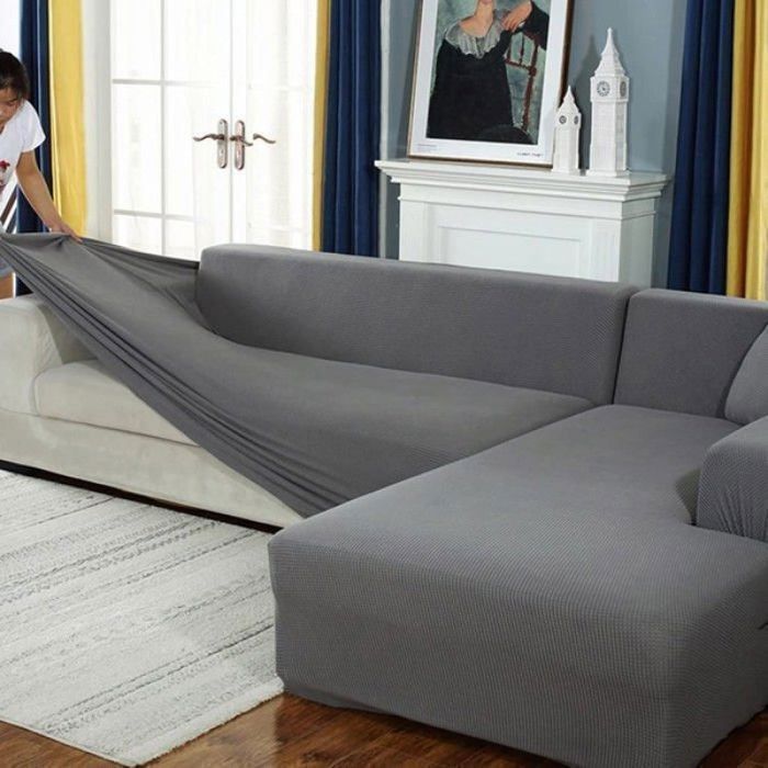 Housse de canapé housse de canapé dangle extensible housse de canapé extensible pour 1/2/3/4 places(1 plac TONDEUSE MULTI-USAGES