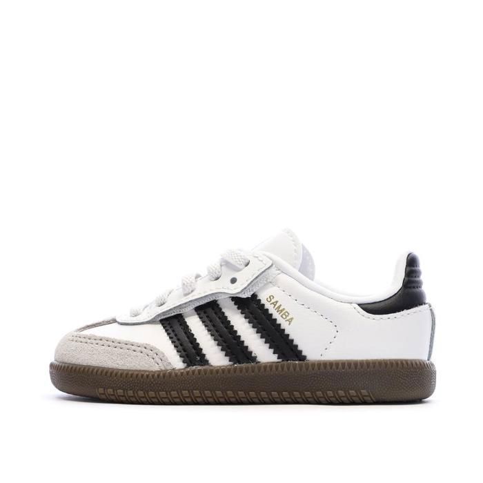 Baskets Blanches/Marron Mixte Adidas Samba