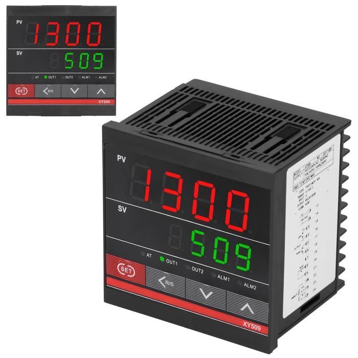 Contrôleur PID Universel Thermostat Numérique AC 100-240V Avec SSR Et Support Thermocouples K/J/E/N – Précision ±0.5% (48x48mm)