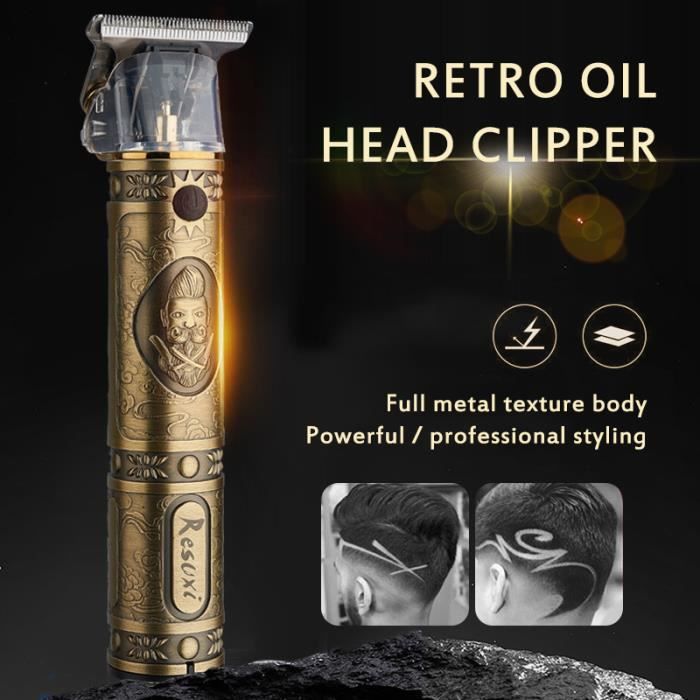 Pro hommes électrique tondeuse à cheveux tondeuse Machine barbier rasoir t-blade coupe de cheveux style rasage ensemble doutils