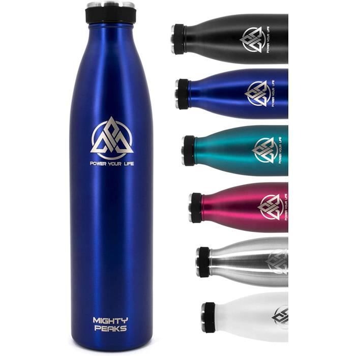 Gourde Isotherme HUIIKE 750 Ml Rose – Acier Inox 304, 3 Bouchons, Garde Froid 24h/chaud 12h, Sans BPA, étanche - 4