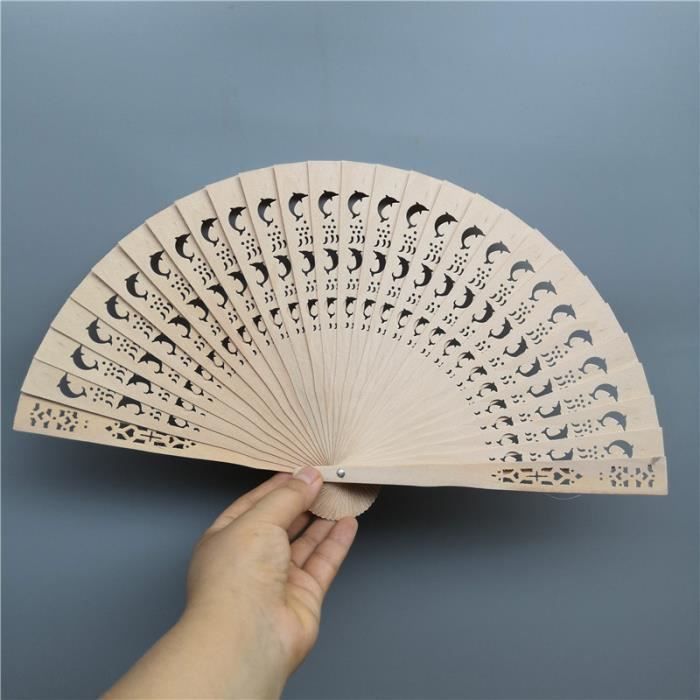 Éventail Pliable Personnalisé En Bois Gravé – Mariage, Baptême, Cadeau Unique Et Élégant