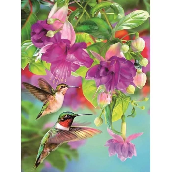 Diamond Painting - Les Oiseaux des Fleurs Magiques (90cm x 90cm) main image 1