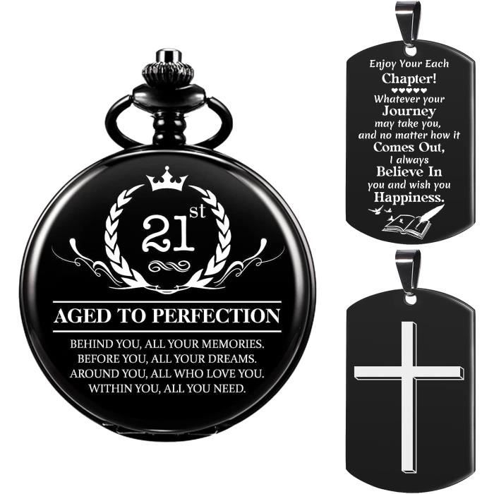 Montre De Poche Personnalis e Avec Cha ne Pour Homme Cadeau D