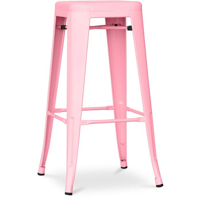 Tabouret de bar - Design industriel - 76cm - Nouvelle édition- Metalix Rose
