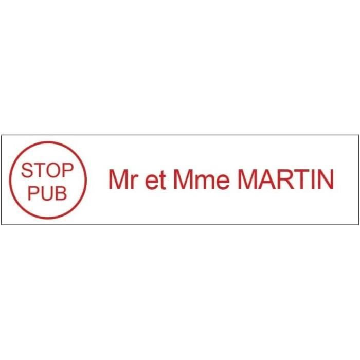 DECOHO Étiquette Nom Stop Pub Boîte Aux Lettres Personnalisée Par
