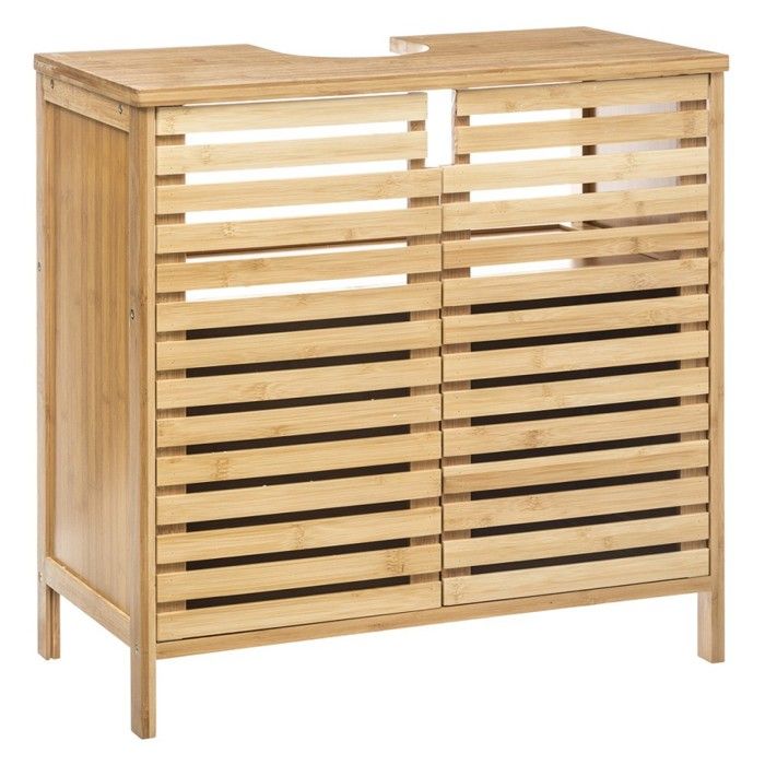Meuble sous lavabo pour salle de bain Sicela bambou Meuble sous lavabo pour salle de bain Sicela bambou