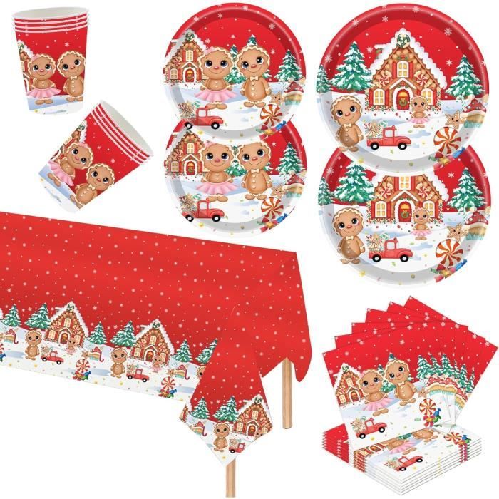 Nappe jetable Vichy Rouge et Blanc - Pour fête Noël Mariage Pique-nique - 130x220cm
