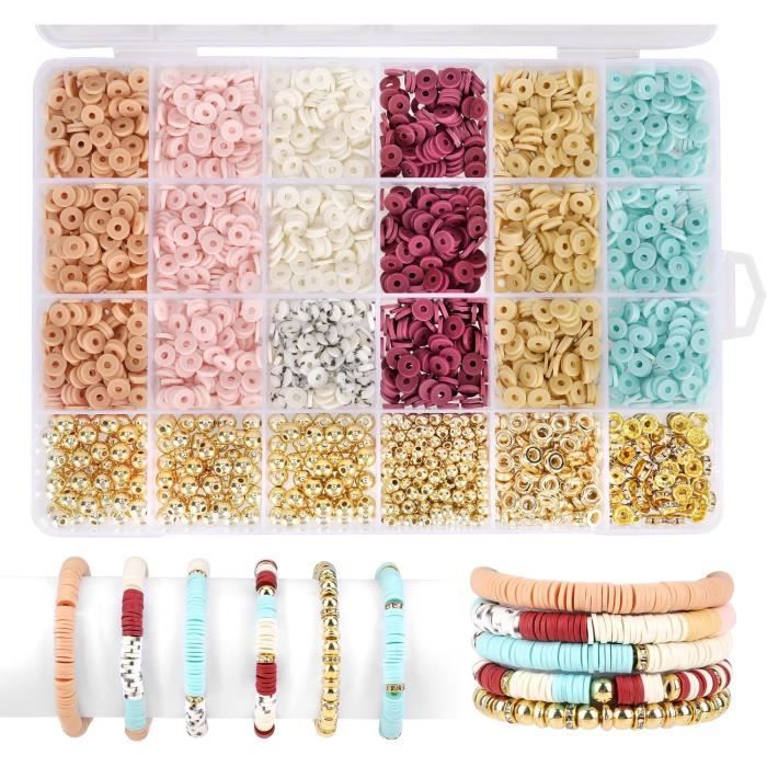 TMISHION Kit fabrication bracelet coffret rangement 3 étages, pinces
