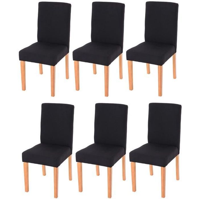 Lot de 6 chaises de salle à manger cuisine design moderne tissu