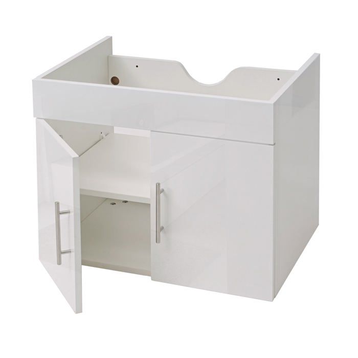 Meuble sous vasque meuble de salle de bain brillant 60cm blanc 04_0001250 Meuble sous vasque meuble de salle de bain brillant 60cm blanc 04_0001250