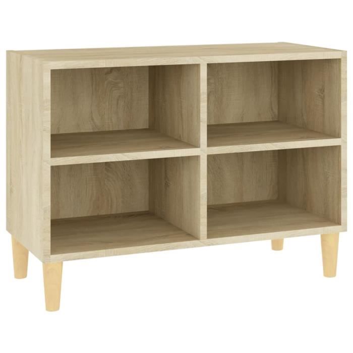 277 HOMMIE* - NEW Meuble Bas pour TV Haute qualité Armoire TV avec pieds en bois massif Chêne sonoma 695x30x50 cm - Best