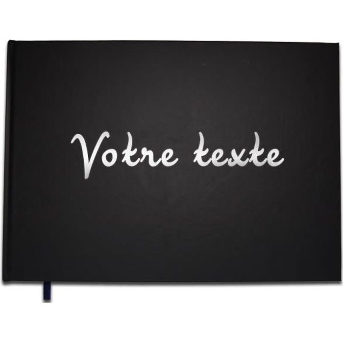 Livre D Or Texte Personnalise 1 Ligne Anniversaire Souvenir Cadeau Lettres Chromees Ou Dorees 100 Pages Couleur Noir C Cdiscount Beaux Arts Et Loisirs Creatifs