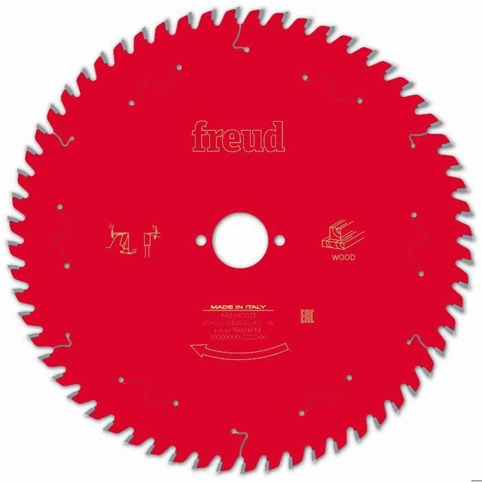 Lame pour scie circulaire portative FREUD Ø250 2 81 8 AL30 Z60 BA 10° F03FS09776 FR23W003T - vue 2