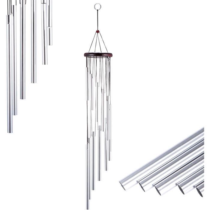 G6 COLLECTION Carillon à Vent En Bambou Fait à La Main En Bois De Hibou Des Neiges - Sculpture D'art Décoratif Rustique Pour Terrasse, Jardin, Décoration Extérieure (carillon Hibou