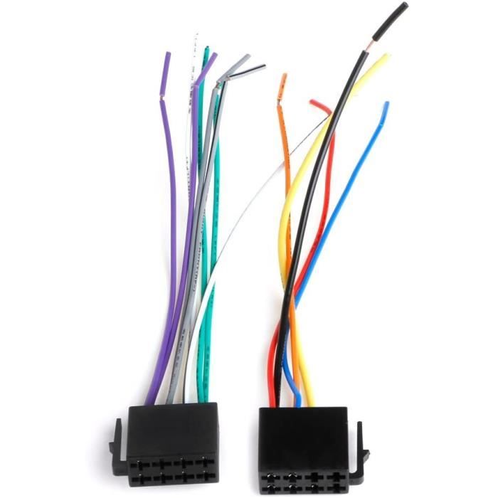 Kit de prise câble connecteur Faisceau de câblage adaptateur autoradio ISO femelle universel 272884