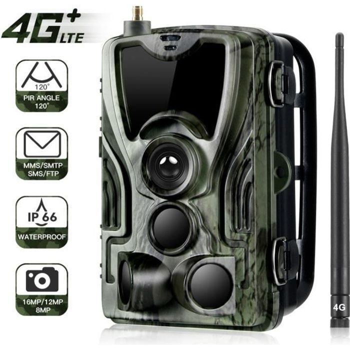 Hc801lte 4g Mms Sms Smtp Trail Camera De Chasse Infrarouge 16mp 1080p Camera De Surveillance Sauvage Etanche Exterieure Cdiscount Appareil Photo