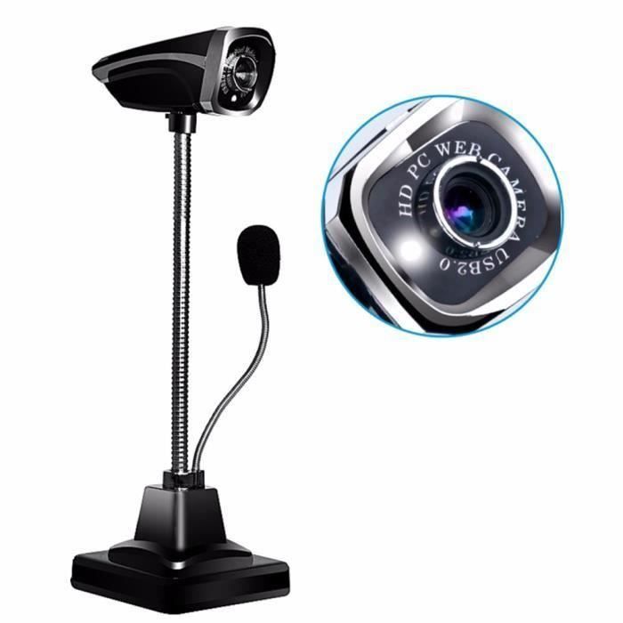 Mini Webcam HD pour ordinateur avec microphone Intégré, 2.0 USB Réglable HD  LED Webcams Caméra pour PC, Notebook et Smart TV My15650 - Cdiscount  Informatique