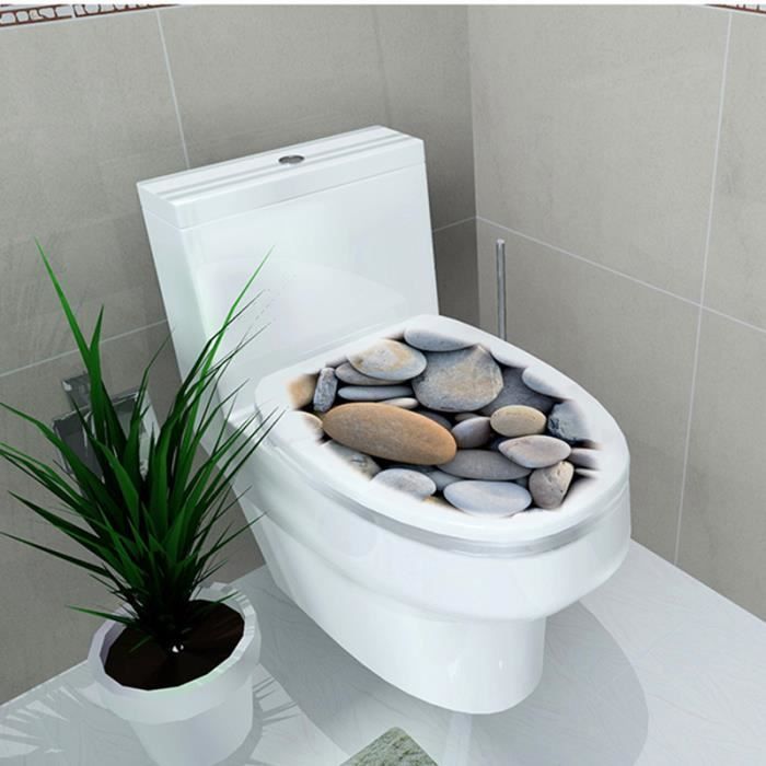 Nouveau 3D Siège De Toilette Autocollant Mural Salle De Bain Autocollant Vinyle Murale Décoration Maison