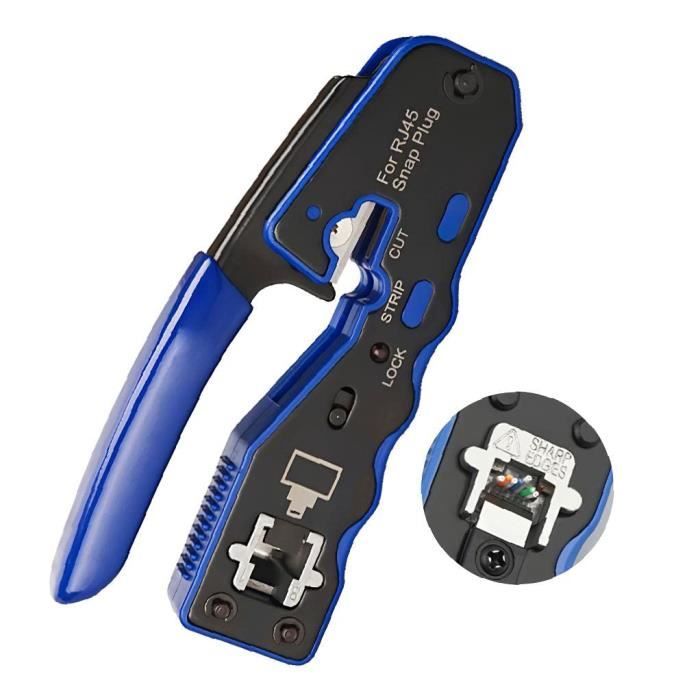 Outil de sertissage, pour connecteurs RJ45 8P Crystal End Fil End Plier ...
