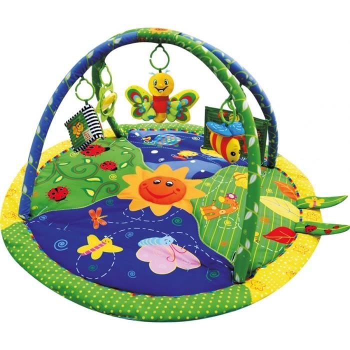 Bee Tapis D Eveil Interactif Bebe Des La Naissance Arche D Eveil Avec Jouets Amovibles Sons Design Moderne Tissu Doux Cdiscount Puericulture Eveil Bebe