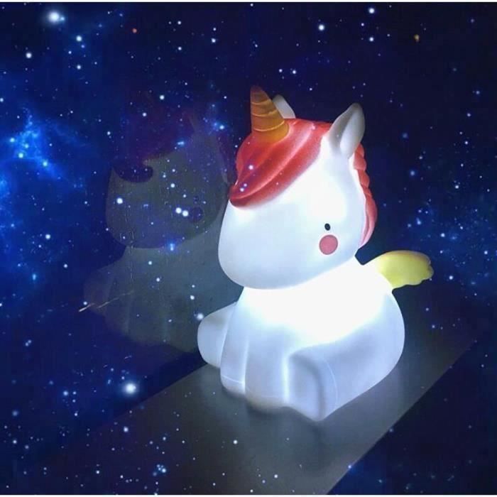Veilleuse De Bebe Led Mignonne Pvc Animal Licorne En Forme De Lampe Kids Bedside 3d Marquee Licorne Decorations Pour La Maison Cdiscount Puericulture Eveil Bebe
