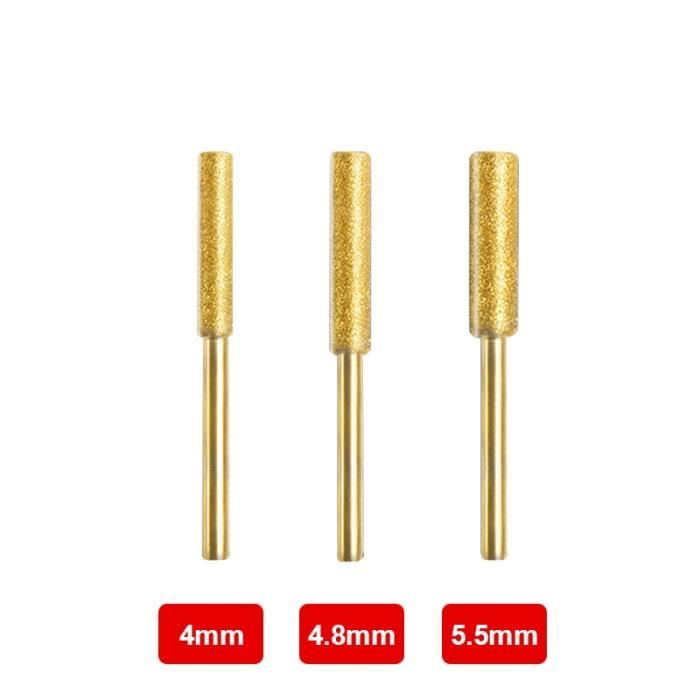 LEONTOOL 18 Pièces Aiguiseur Chaîne Tronçonneuse Diamant Titane - 4/4.8/5mm Pour Entretien Pro