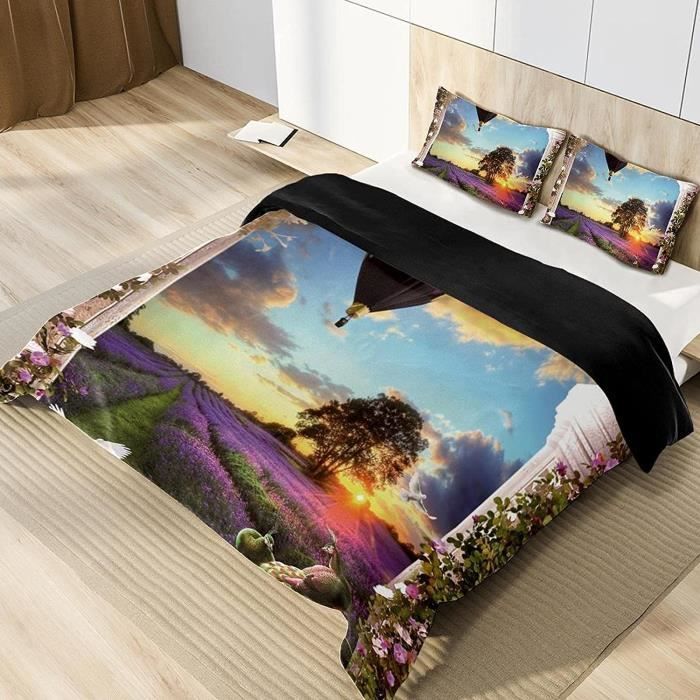 Housse De Couette 140x200 Saxophone 3D - Parure De Lit Microfibre 1 Personne Avec 2 Taies D'Oreiller