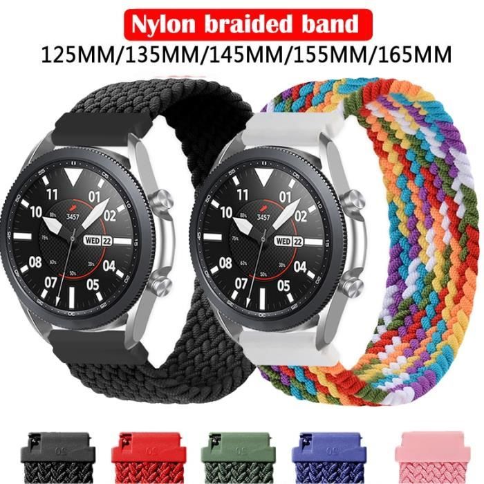 Taille watch strap XL 155mm 20mm Bracelet en nylon watch strap pour Samsung Galaxy watch 3 42 46mm gearPink Achat vente bracelet de montre Tissu Cdiscount