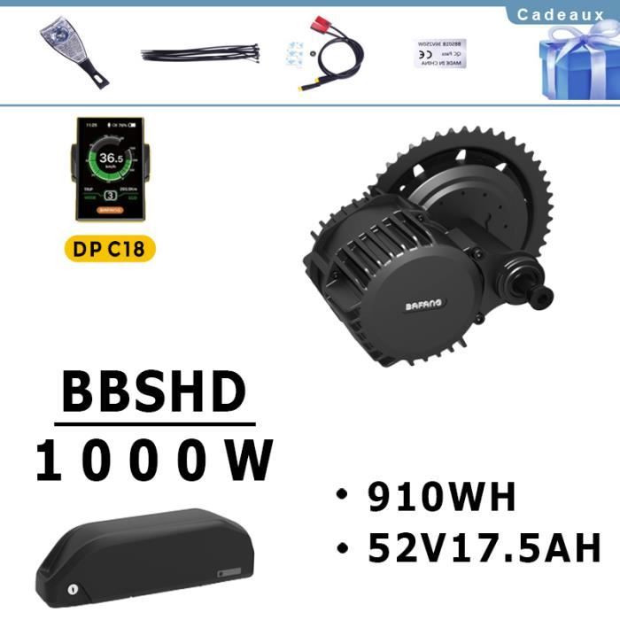 Kit Conversion Vélo Électrique 20” 48V 1000W – Moteur Avant, Freins V/DISQUE, Poignée Pouce, LED